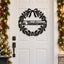 Personalized Christmas Wreath Metal Sign – Custom Family Name Holiday Decor