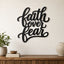 Faith Over Fear Metal Wall Art – Christian Inspirational Sign