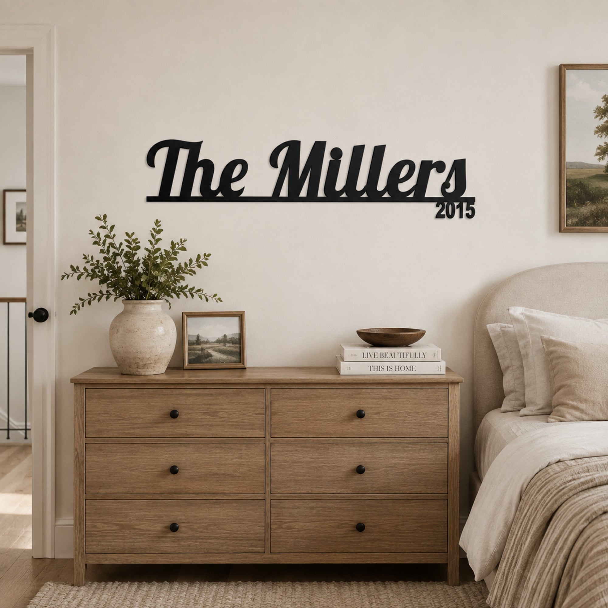 Personalized Family Name Metal Sign with Established Year