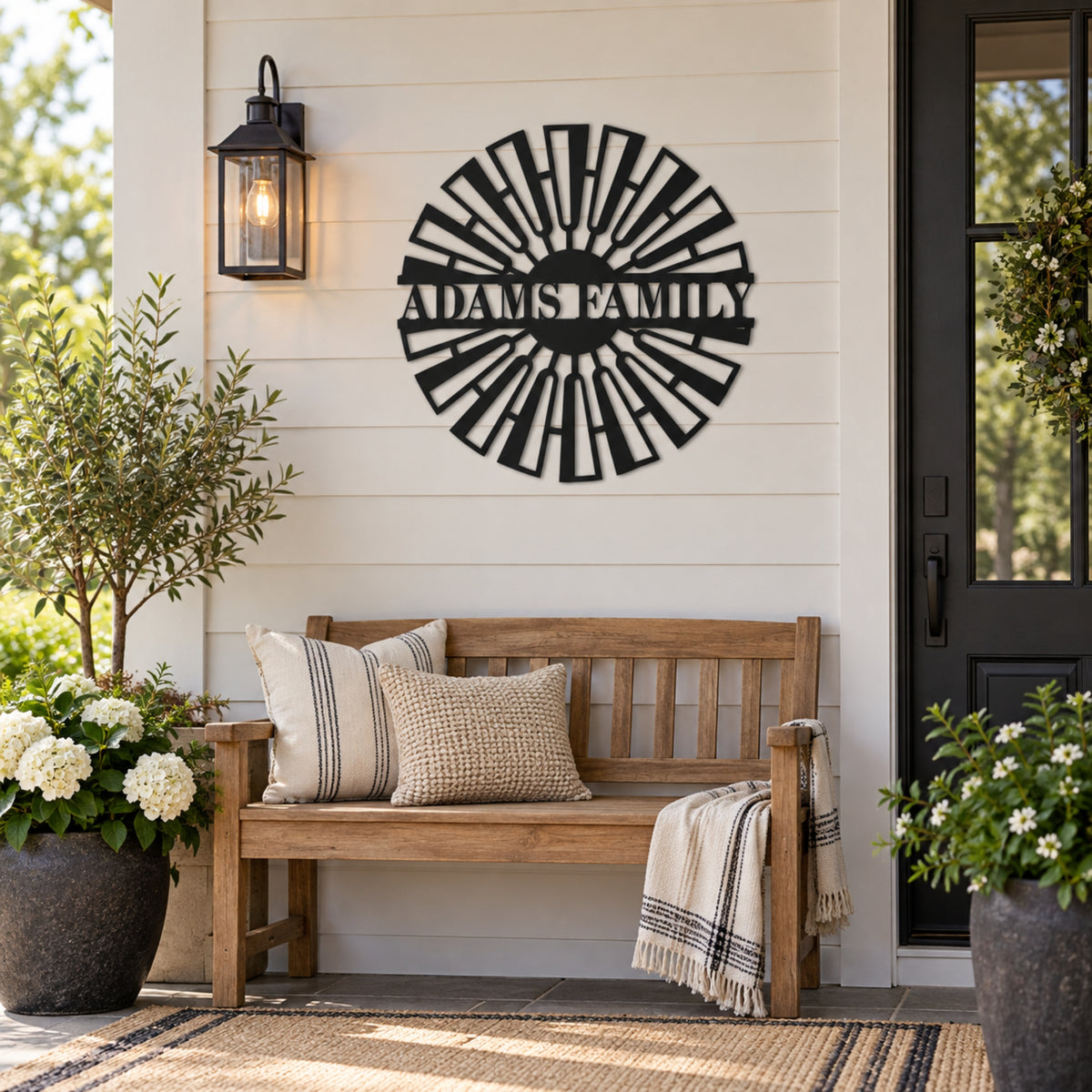 Personalized Family Name Metal Sign – Windmill Design