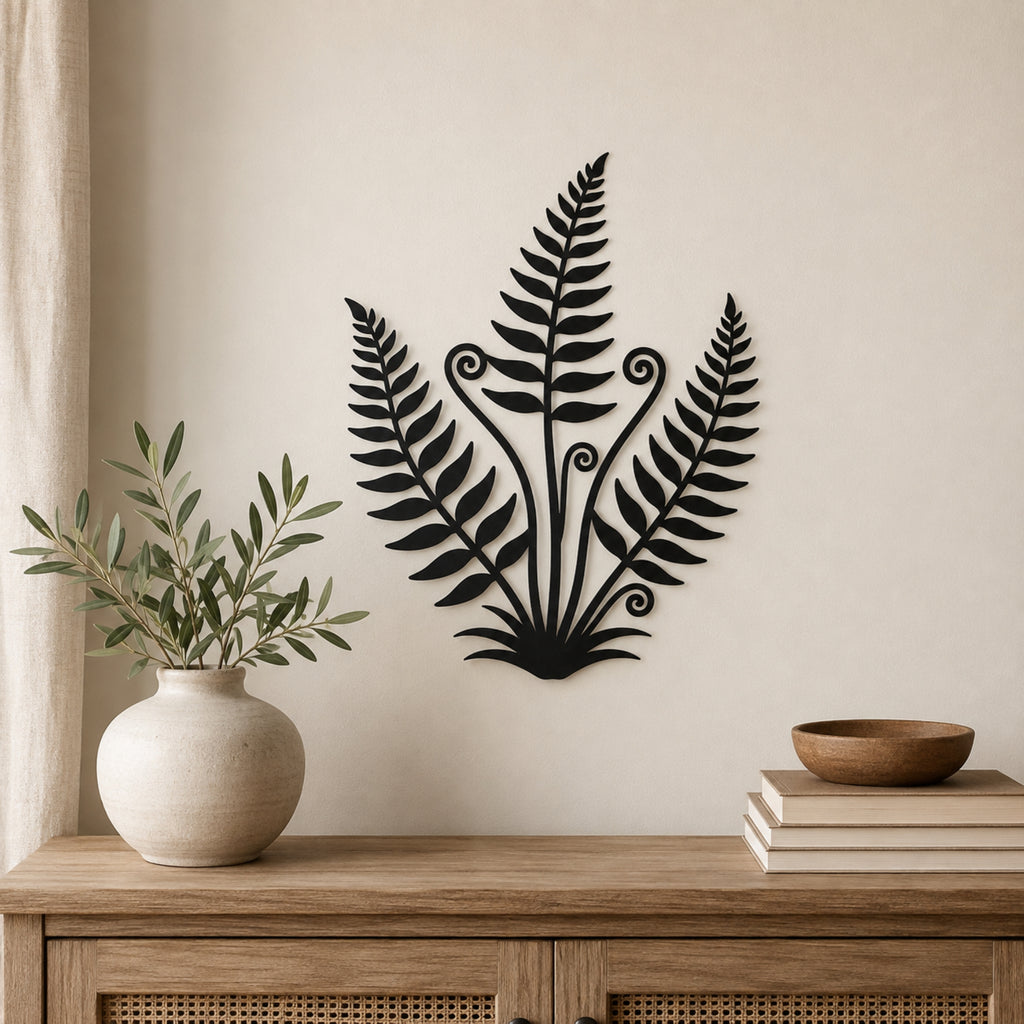 Fern Botanical Metal Wall Art – Nature Inspired Plant Wall Decor