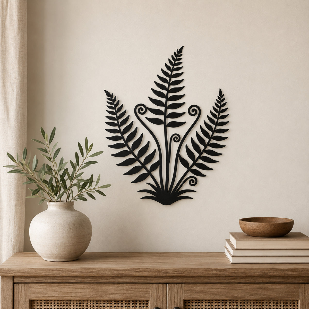 Fern Botanical Metal Wall Art – Nature Inspired Plant Wall Decor