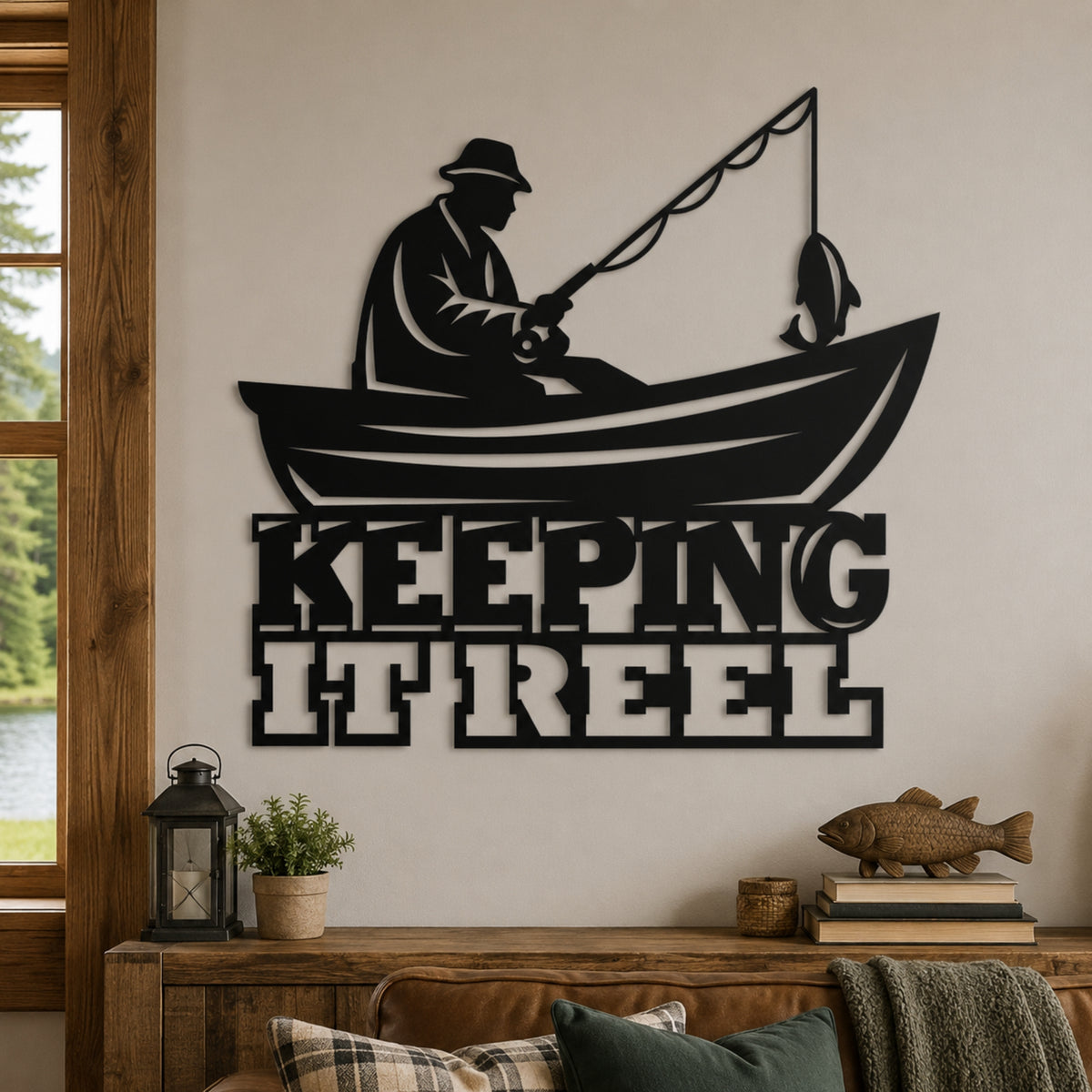 Keeping It Reel Metal Wall Art – Fishing Decor