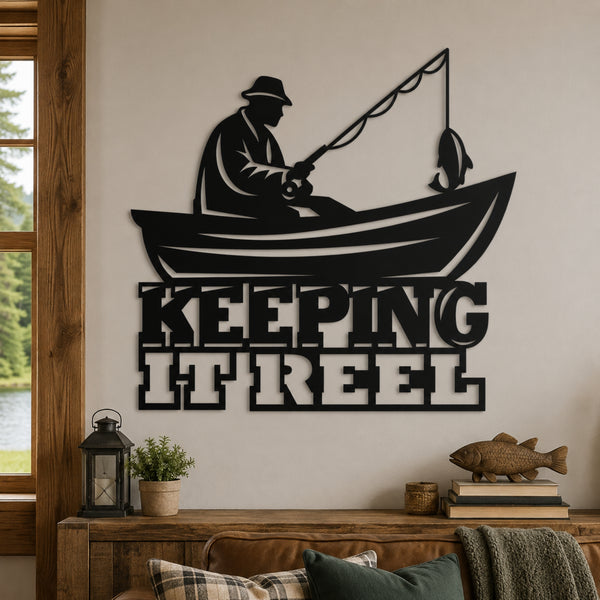 Keeping It Reel Metal Wall Art – Fishing Decor