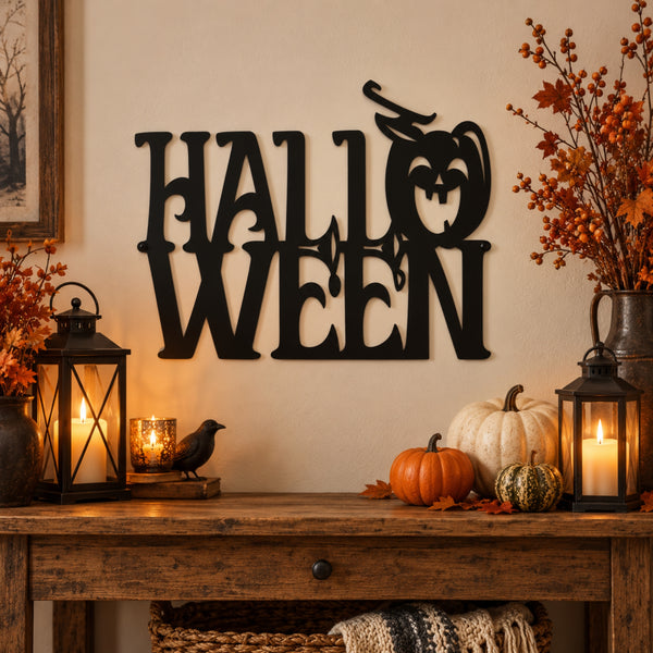 Halloween Metal Wall Art Signs – Witchy & Spooky Collection