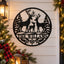 Personalized Deer Family Christmas Metal Sign – Custom Last Name Holiday Decor