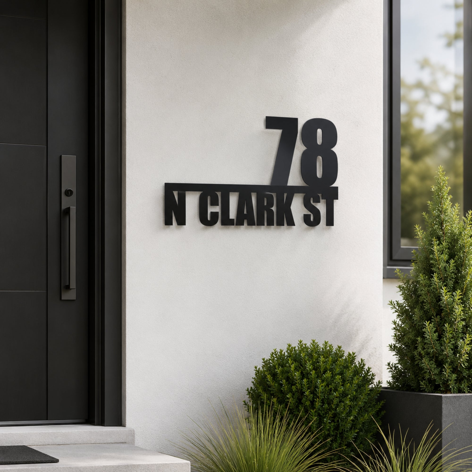 Personalized Metal Address Sign with House Number & Street Name
