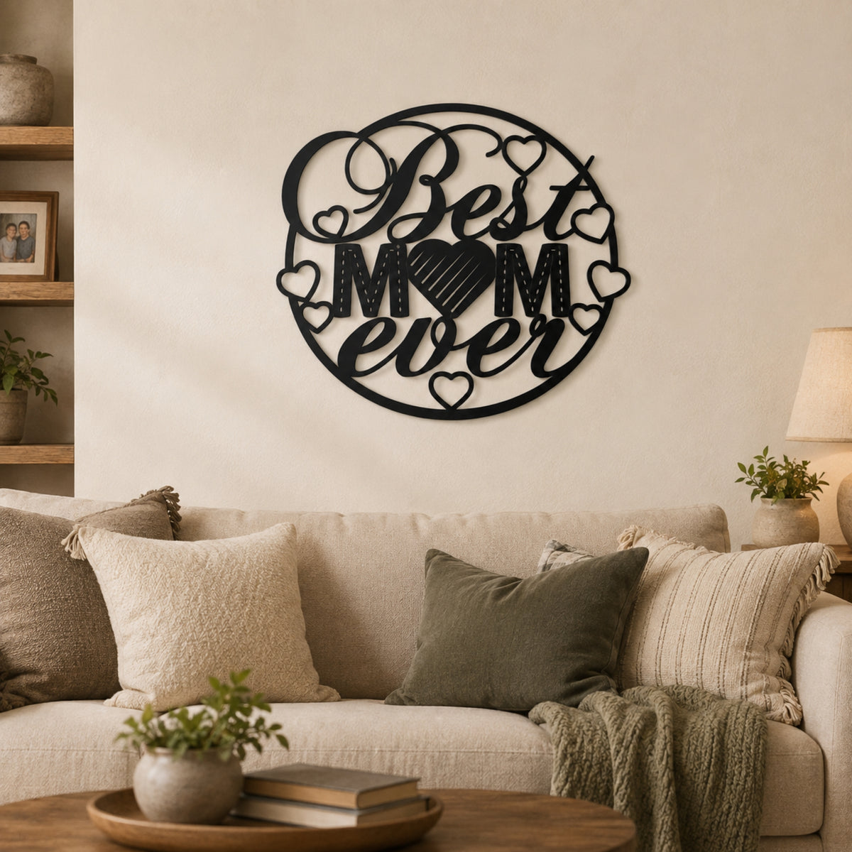 Best Mom Ever Metal Wall Art – Heart Mom Sign