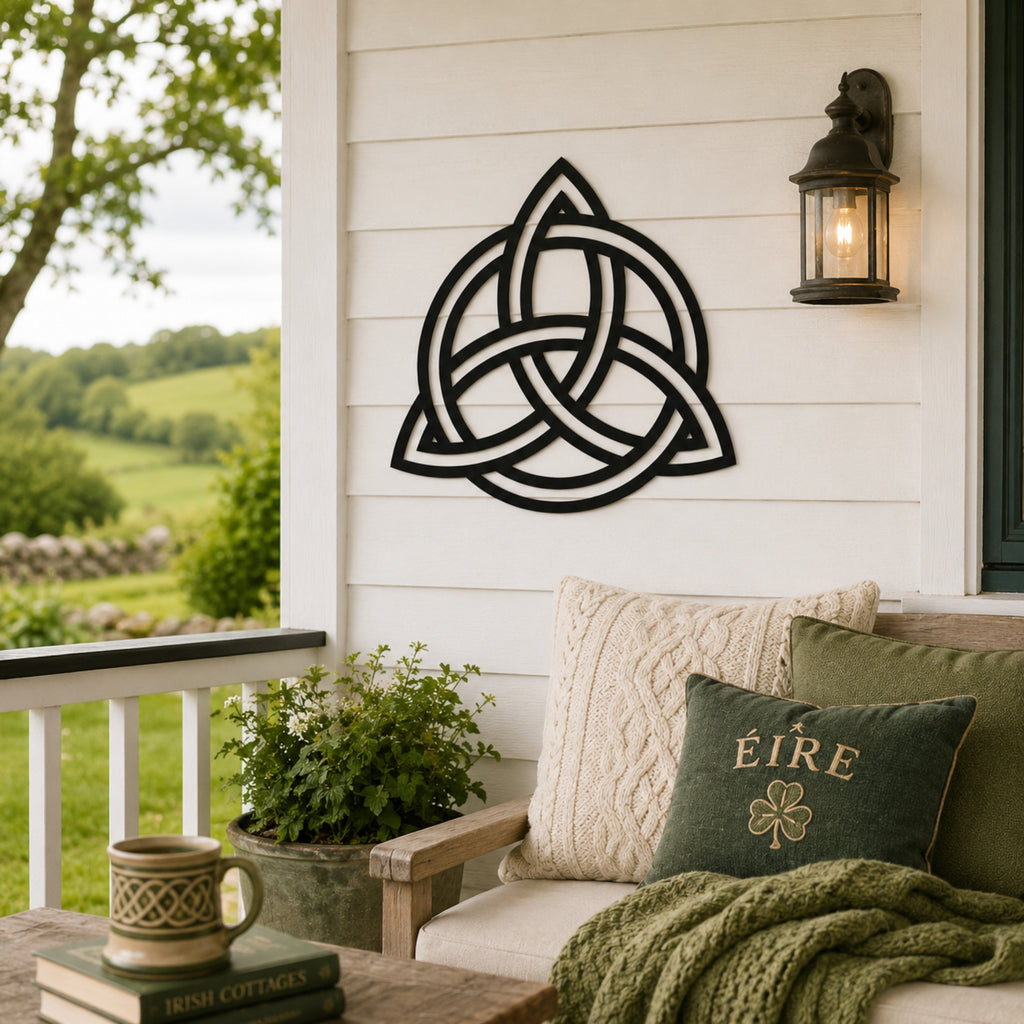 Celtic Trinity Knot Metal Wall Art – Triquetra Decor