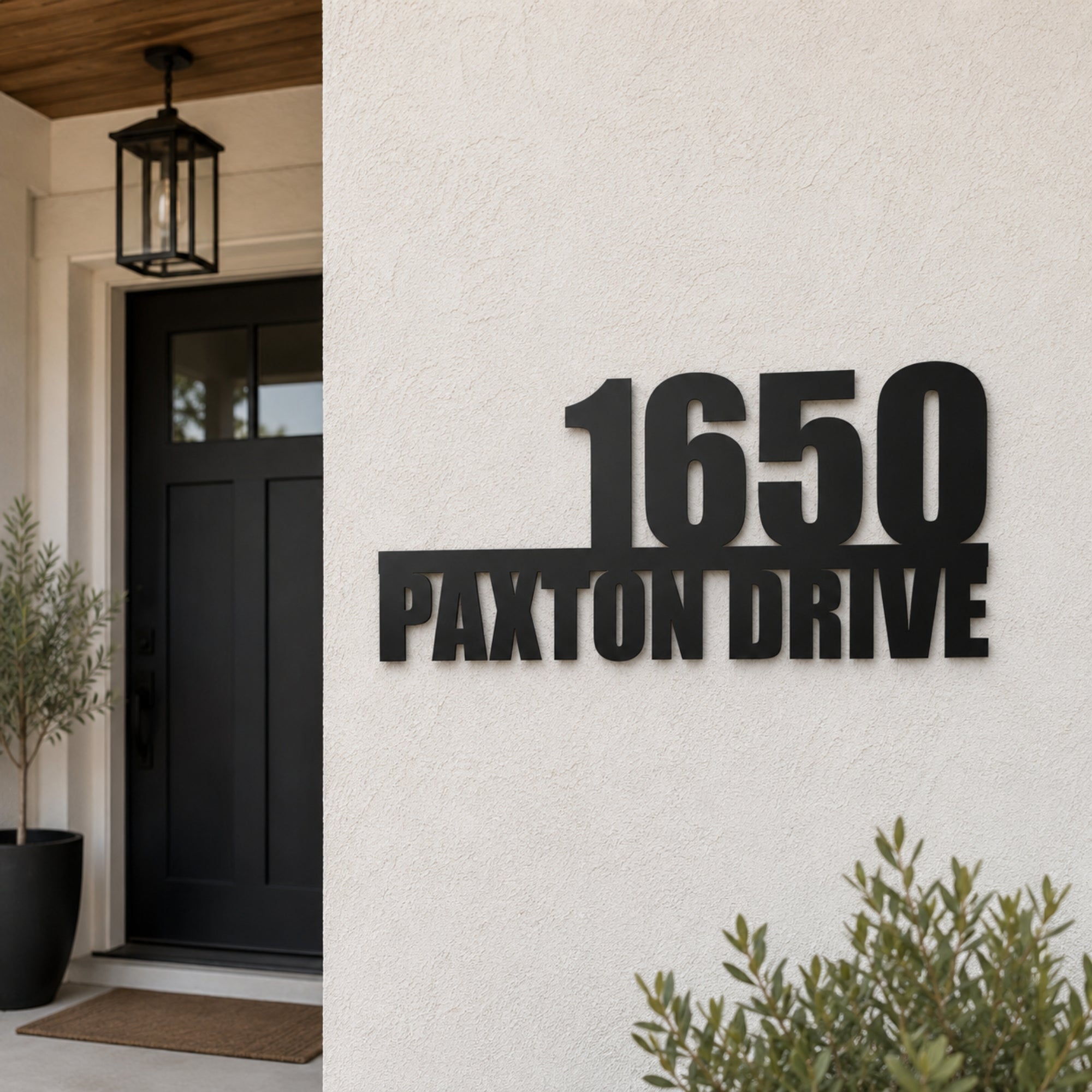 Personalized Metal Address Sign with House Number & Street Name
