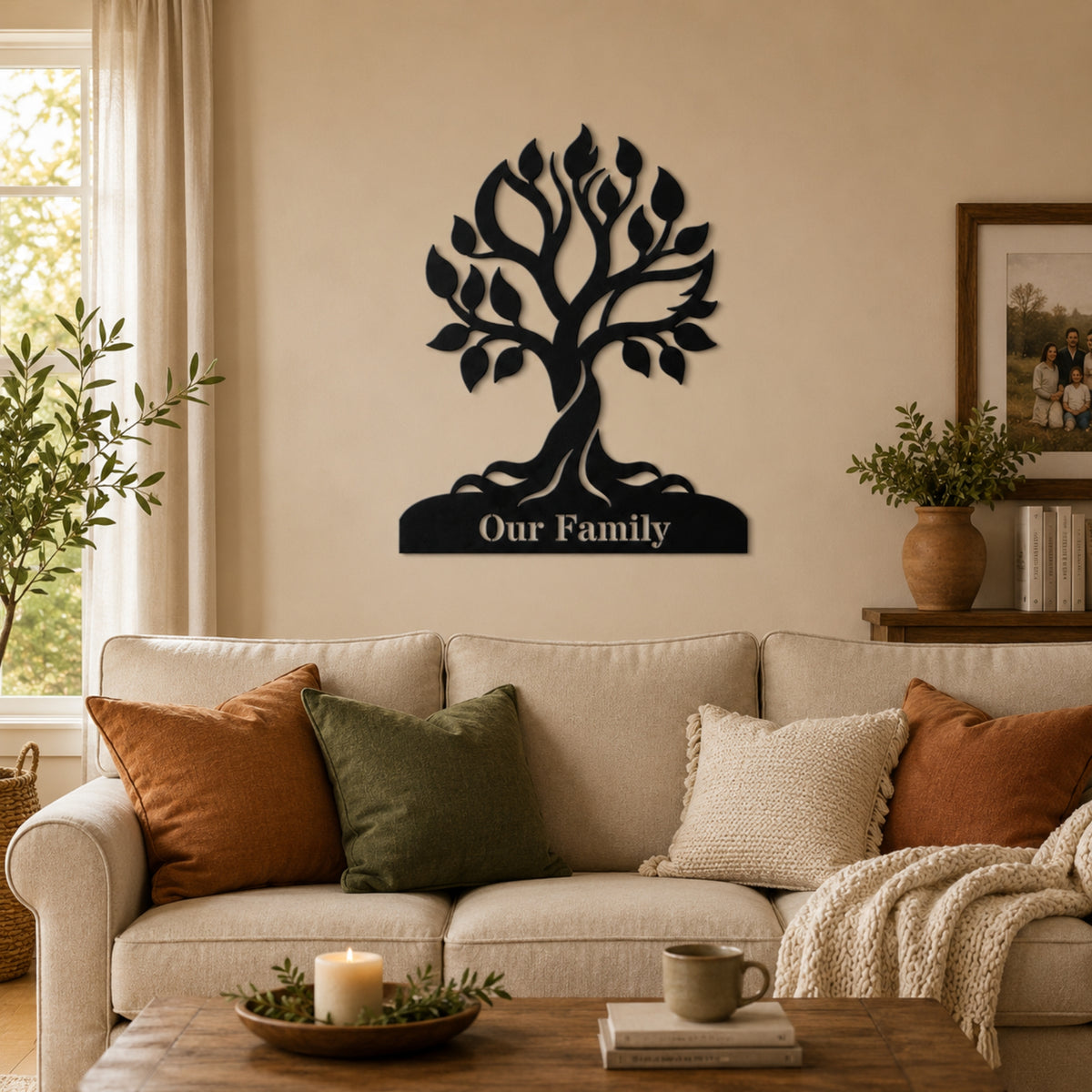 Personalized Tree of Life Family Name Metal Sign