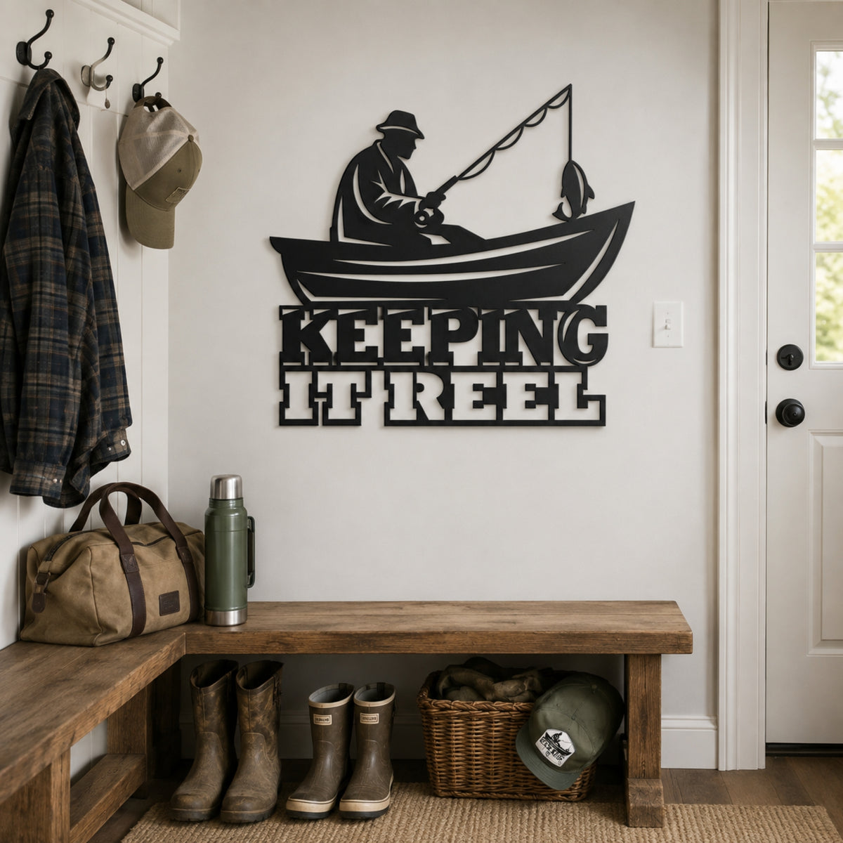 Keeping It Reel Metal Wall Art – Fishing Decor