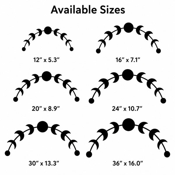 Moon Phase Metal Wall Art – Celestial Lunar Cycle Wall Decor