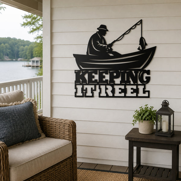 Keeping It Reel Metal Wall Art – Fishing Decor