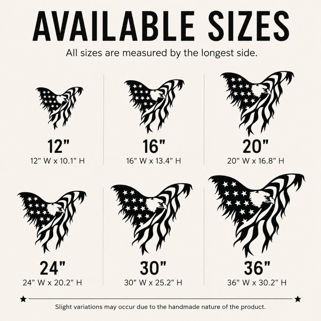 American Flag Eagle Decor - Patriotic Eagle Metal Wall Art