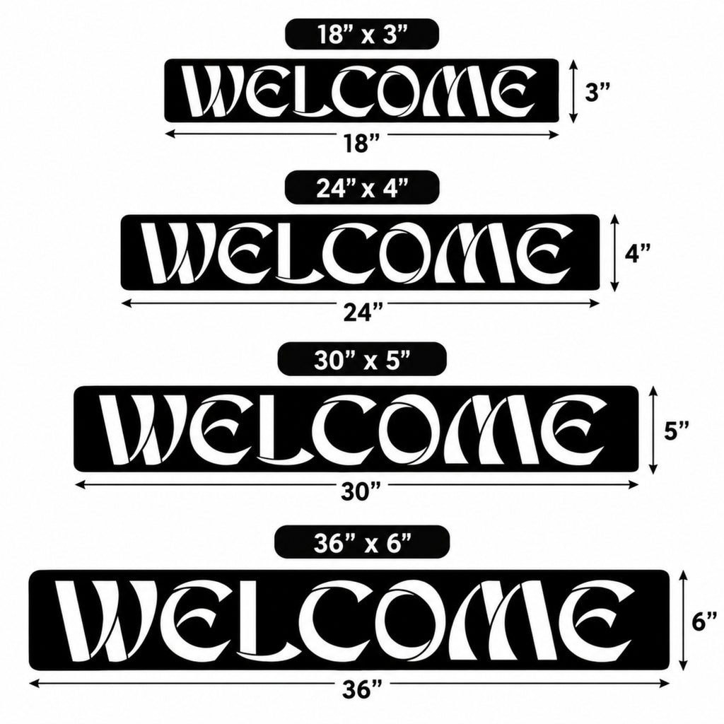 Modern Welcome Metal Sign – Vertical or Horizontal Porch Decor