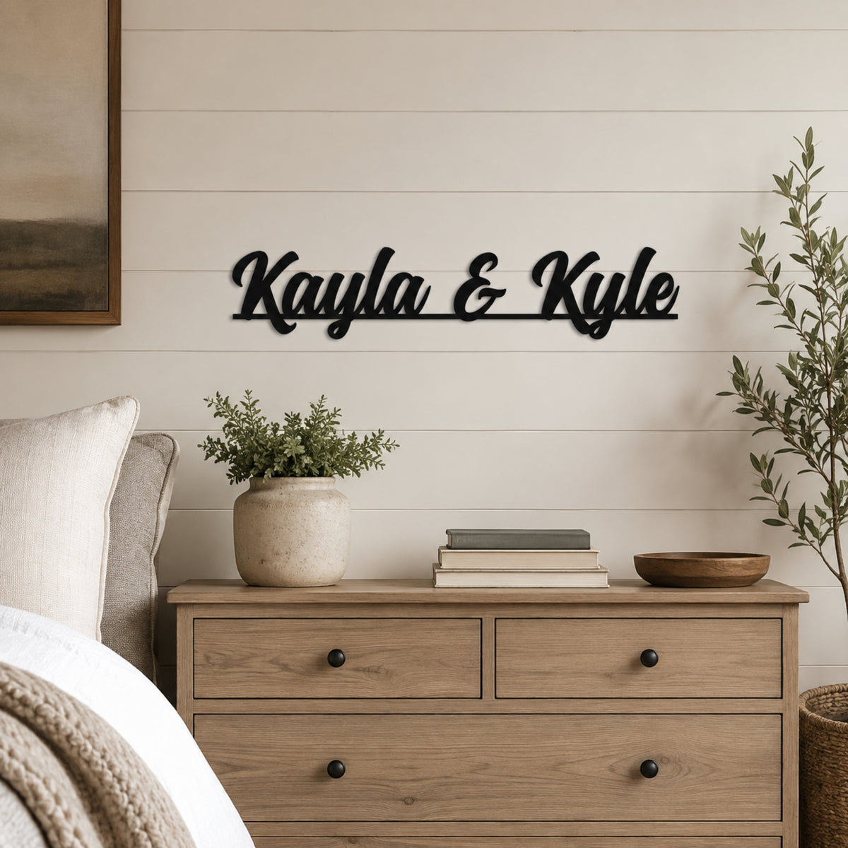 Personalized Couple Names Metal Sign – Custom Two Name Wall Art