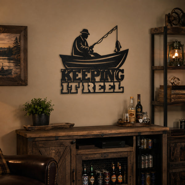 Keeping It Reel Metal Wall Art – Fishing Decor