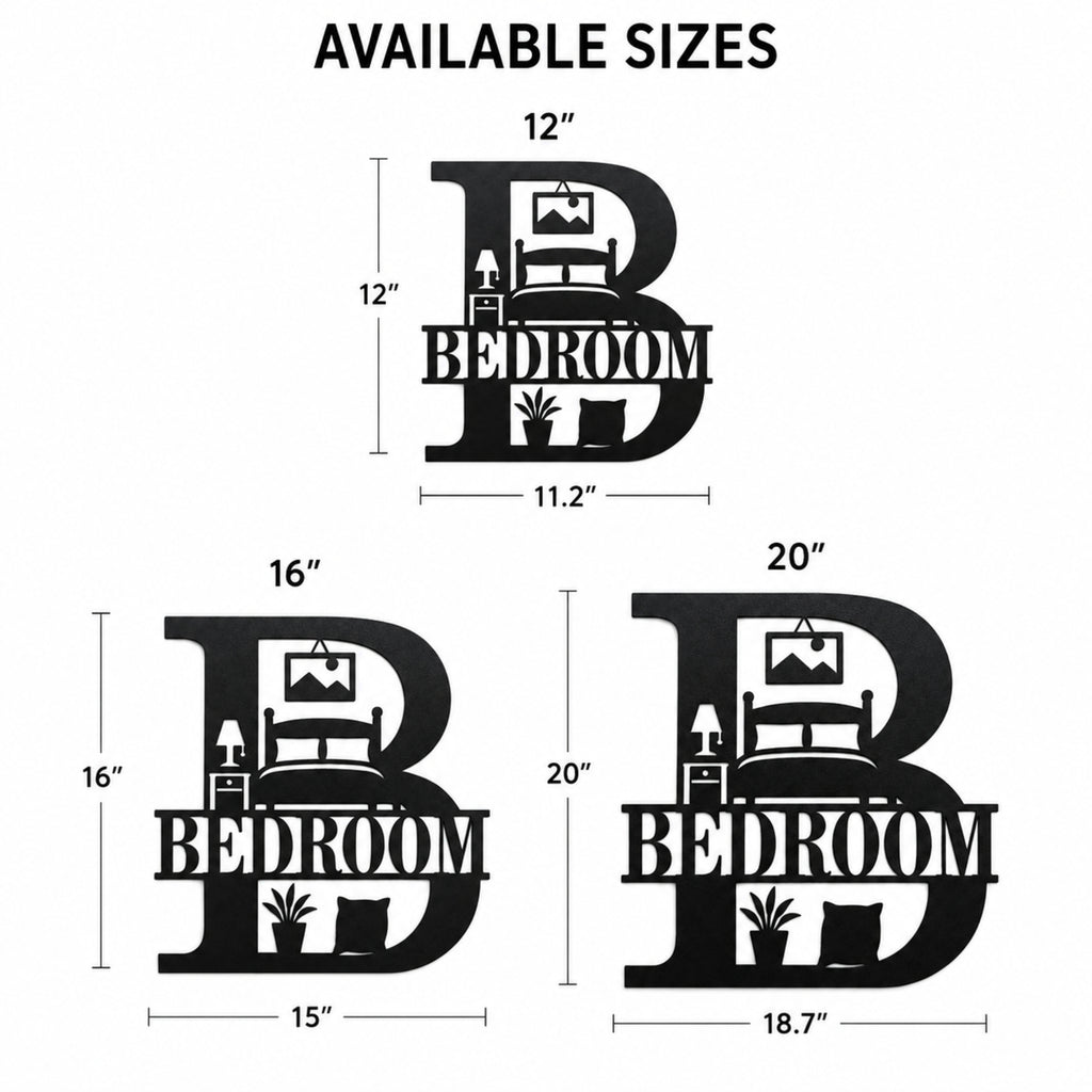 Bedroom Metal Wall Sign – Farmhouse Bedroom Door & Wall Decor