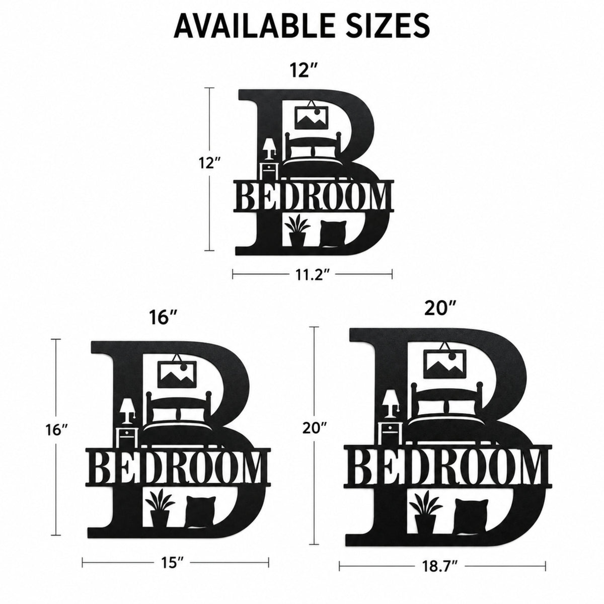 Bedroom Metal Wall Sign – Farmhouse Bedroom Door & Wall Decor