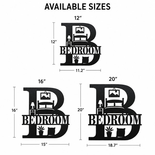 Bedroom Metal Wall Sign – Farmhouse Bedroom Door & Wall Decor