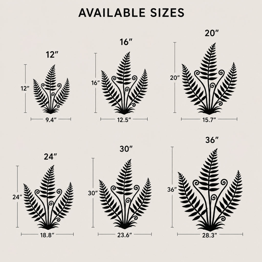 Fern Botanical Metal Wall Art – Nature Inspired Plant Wall Decor