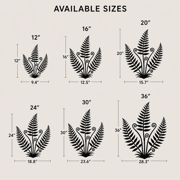 Fern Botanical Metal Wall Art – Nature Inspired Plant Wall Decor