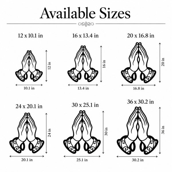 Praying Hands Metal Wall Art – Christian Faith Wall Decor
