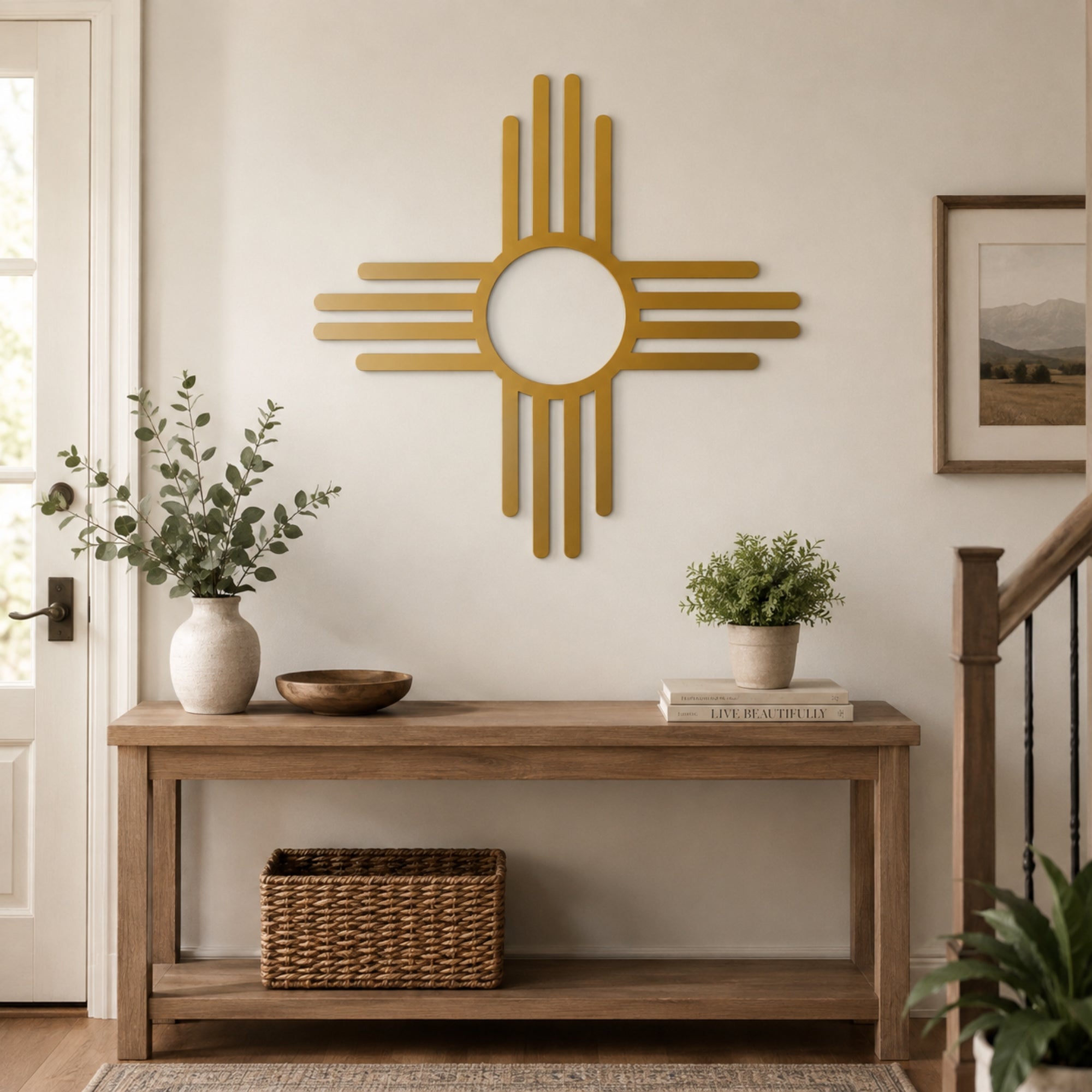 Zia Sun Metal Wall Art – Southwestern Metal Wall Decor Secondary image