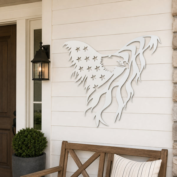 American Flag Eagle Decor - Patriotic Eagle Metal Wall Art