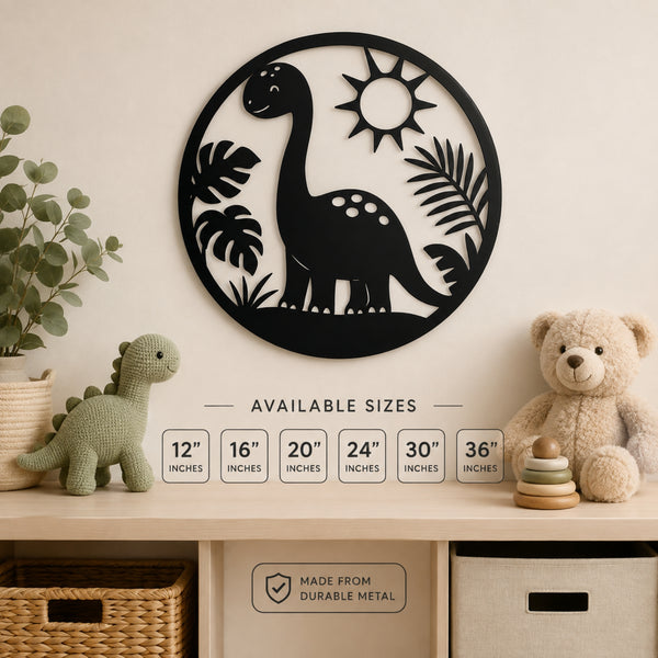Dinosaur Metal Wall Art – Nursery & Kids Room Decor