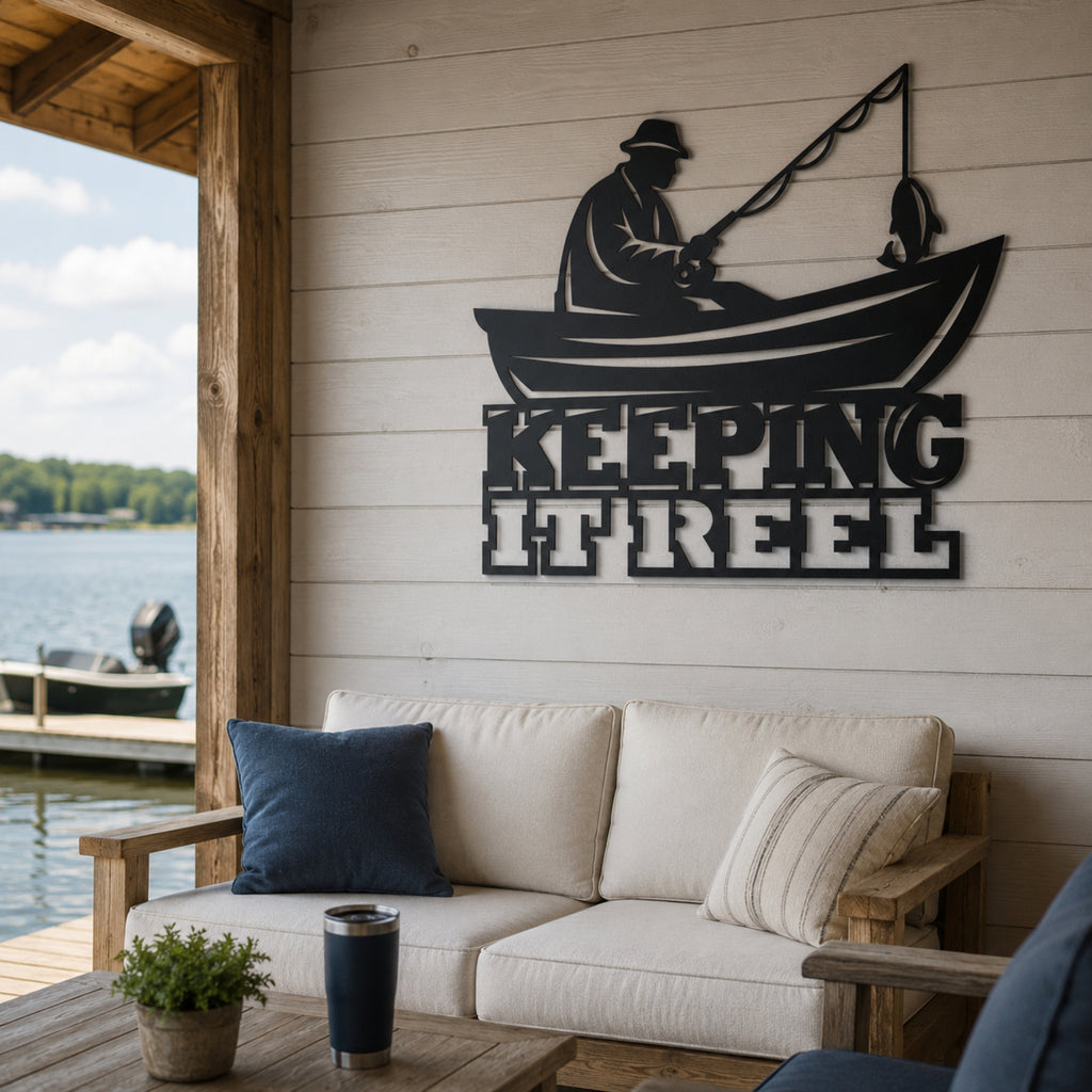 Keeping It Reel Metal Wall Art – Fishing Decor
