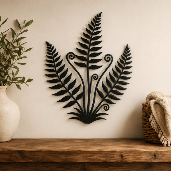 Fern Botanical Metal Wall Art – Nature Inspired Plant Wall Decor