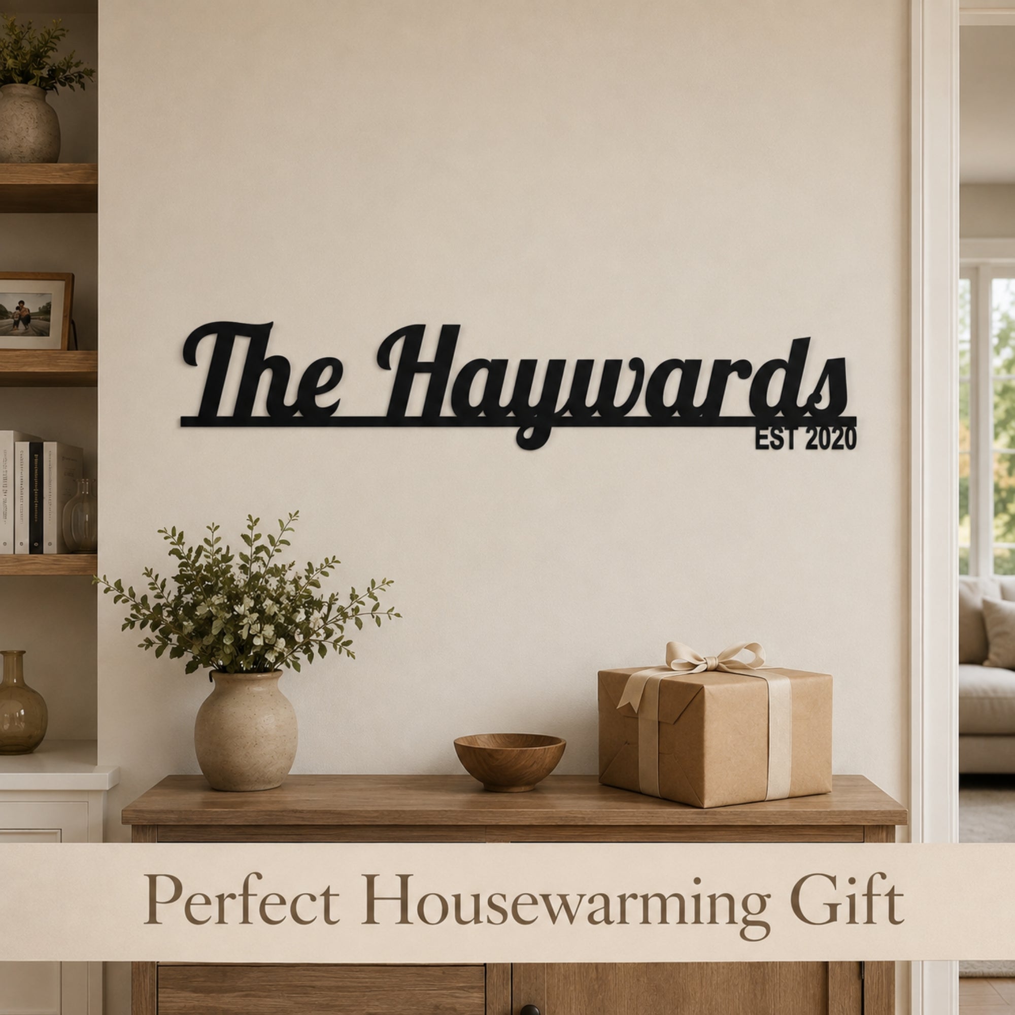 Personalized Family Name Metal Sign with Established Year
