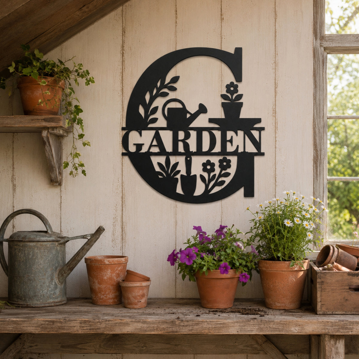 Garden Metal Wall Sign – Outdoor Gardening Wall Decor Main image