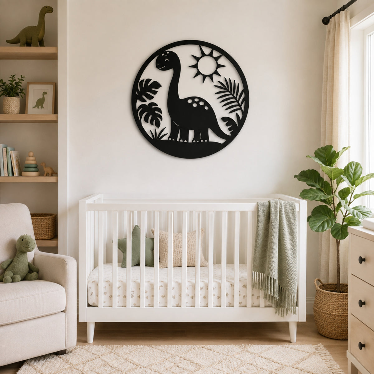 Dinosaur Metal Wall Art – Nursery & Kids Room Decor