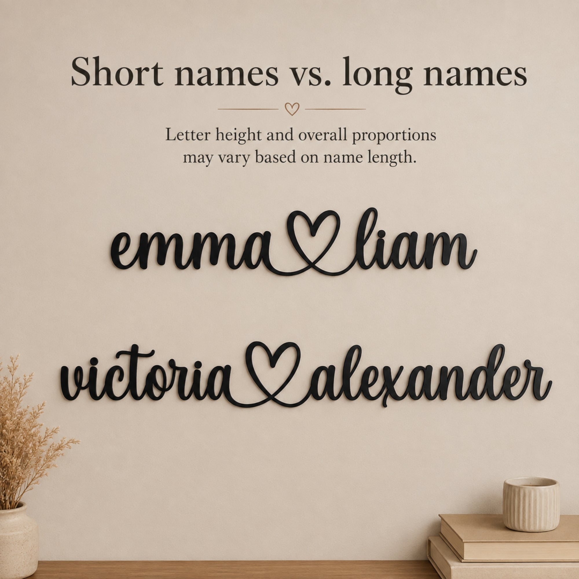 Personalized Couple Names Metal Sign with Heart
