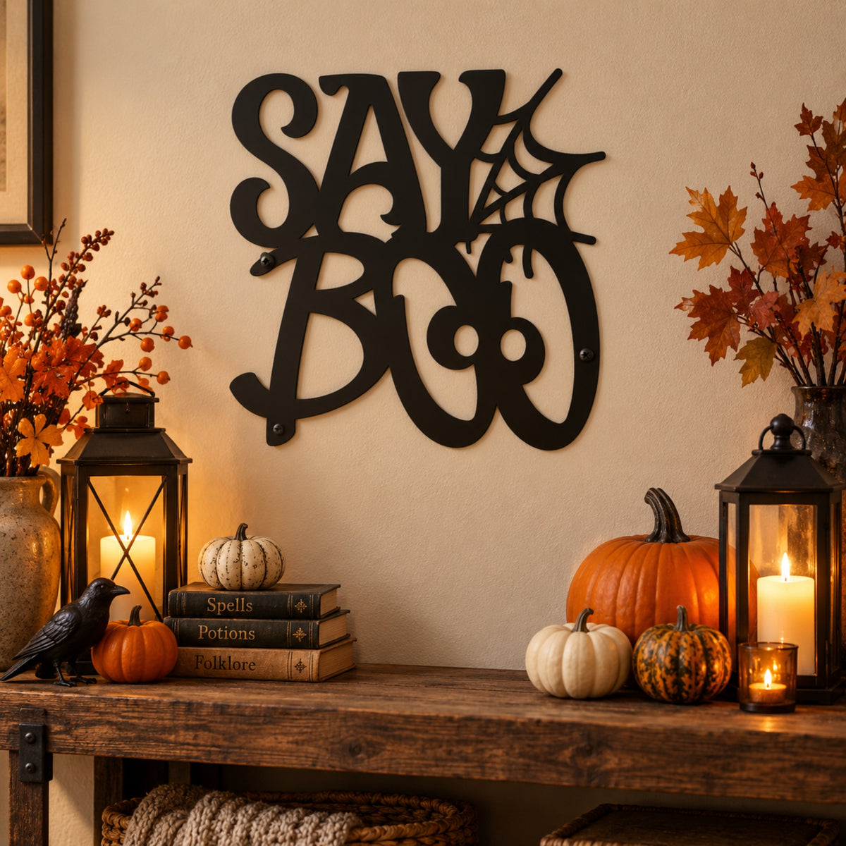 Halloween Metal Wall Art Signs – Witchy & Spooky Collection
