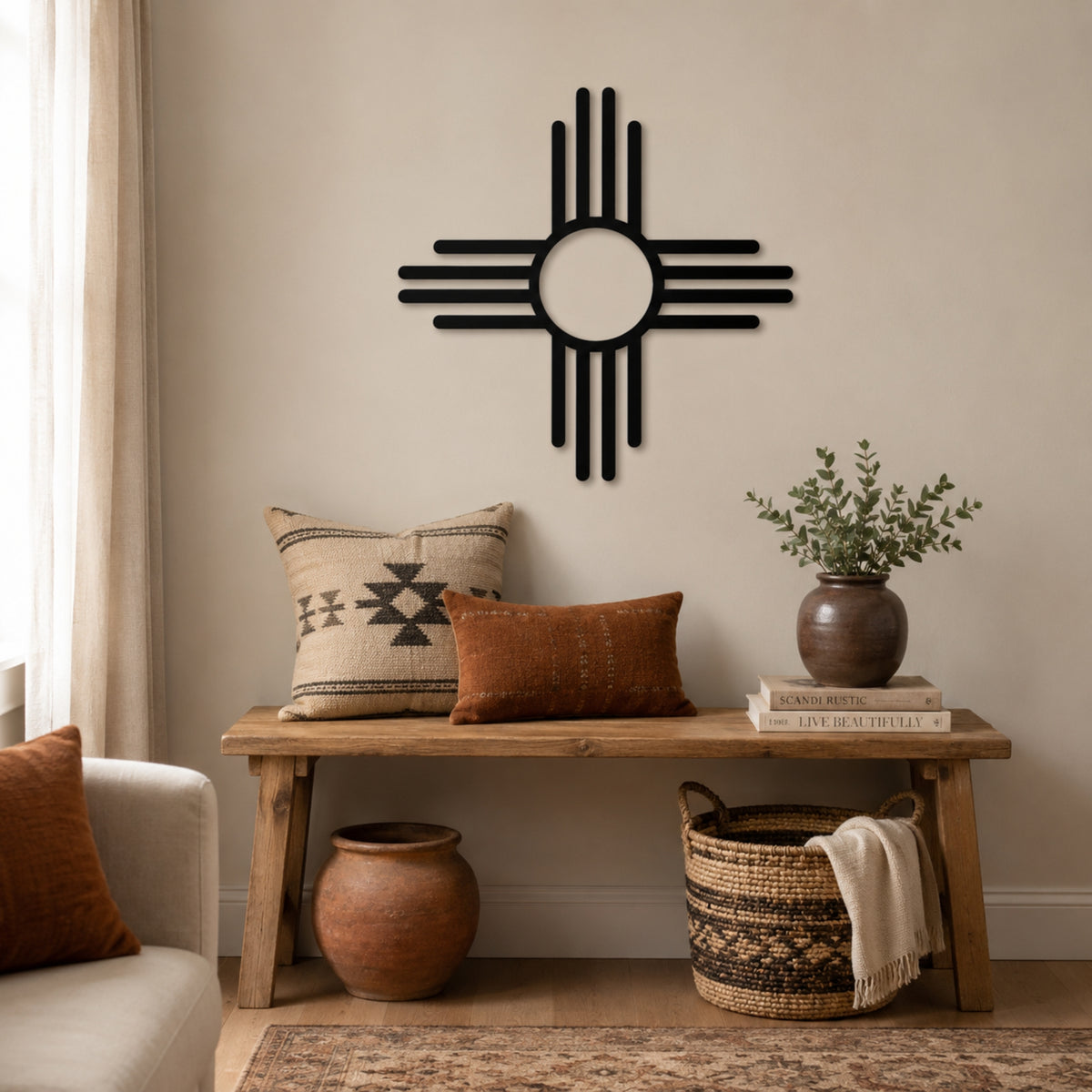 Zia Sun Metal Wall Art – Southwestern Metal Wall Decor