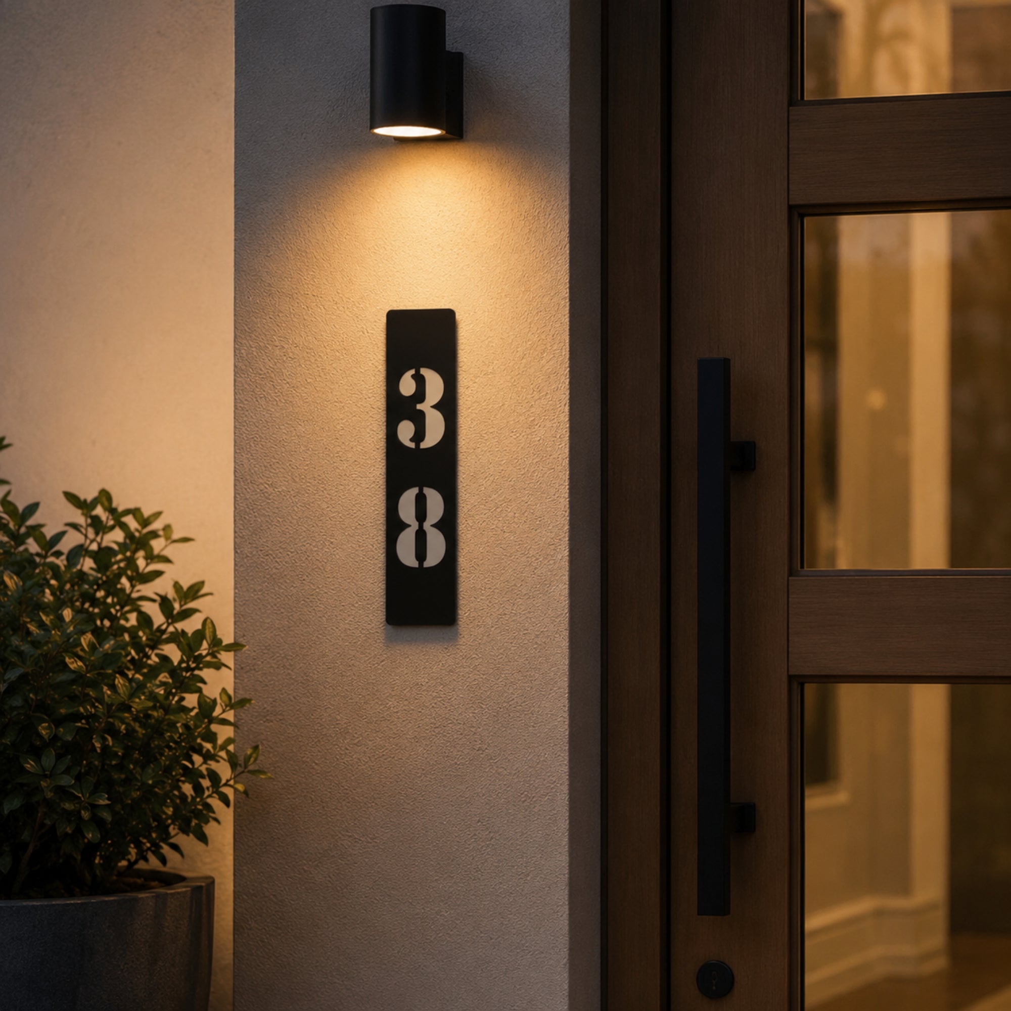 Vertical Metal House Number Sign Secondary image