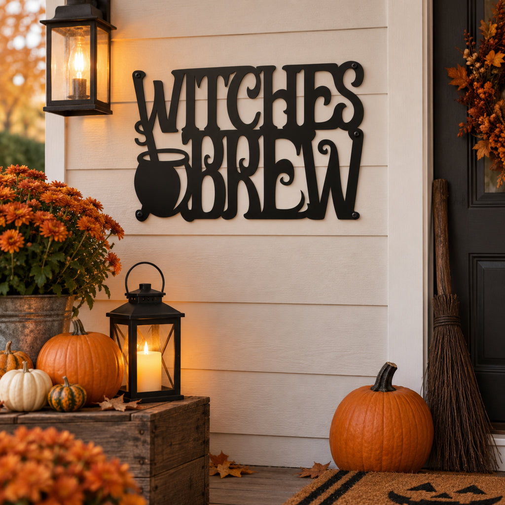 Halloween Metal Wall Art Signs – Witchy & Spooky Collection
