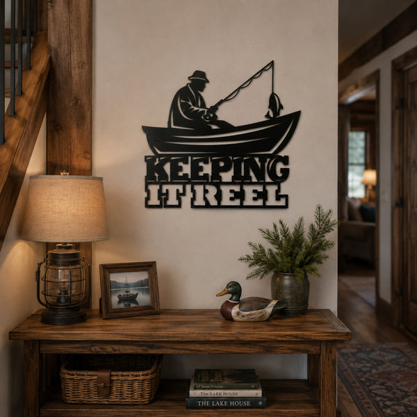 Keeping It Reel Metal Wall Art – Fishing Decor