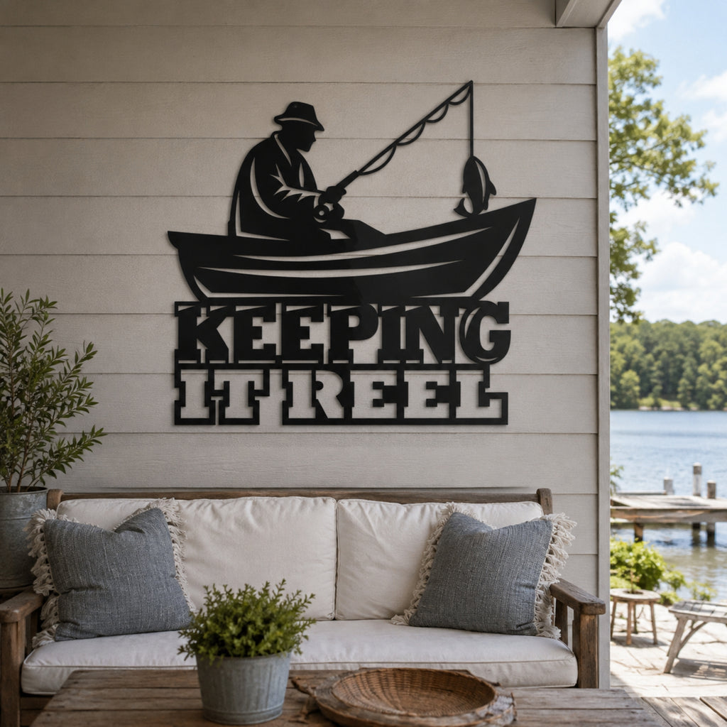 Keeping It Reel Metal Wall Art – Fishing Decor