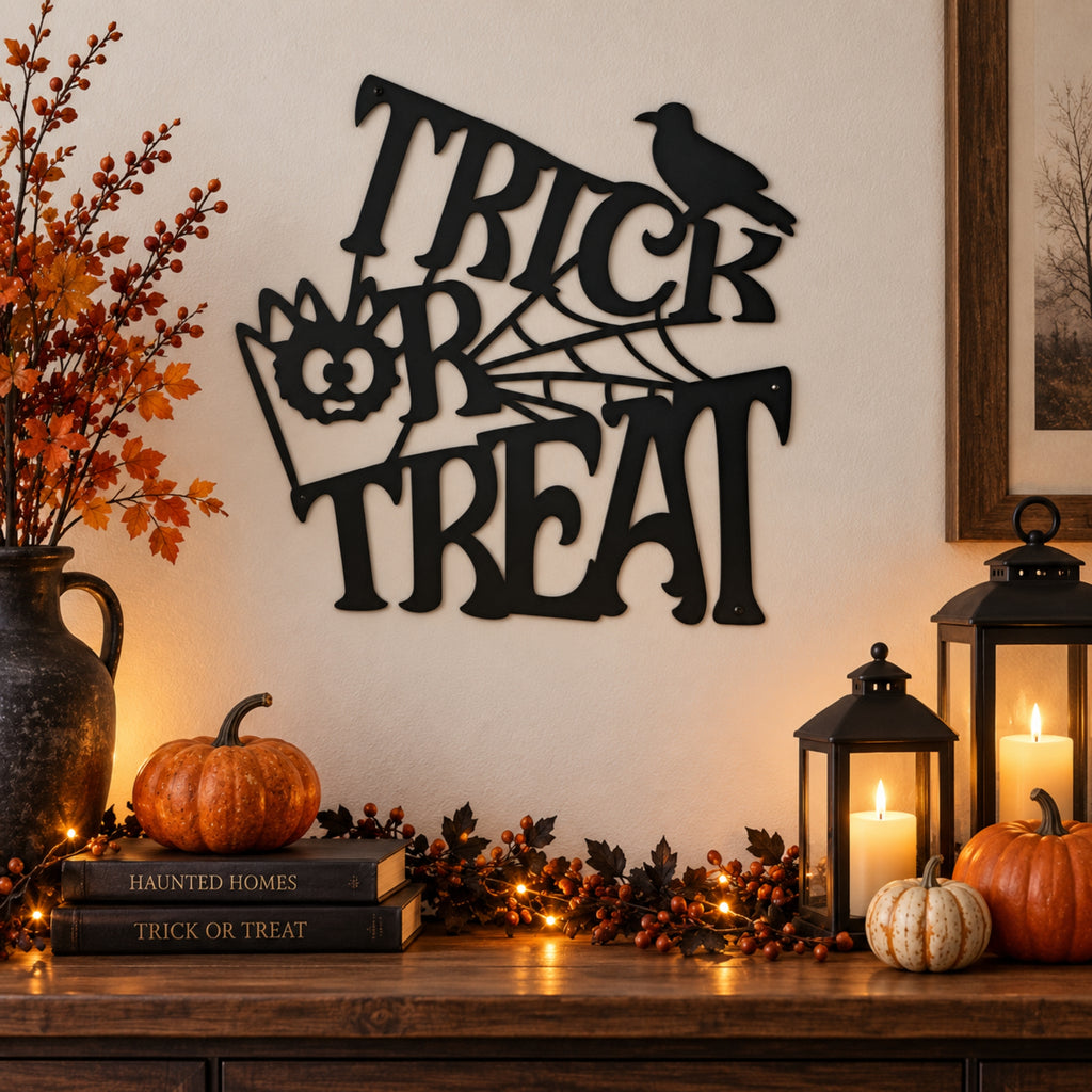 Halloween Metal Wall Art Signs – Spooky Classics Collection