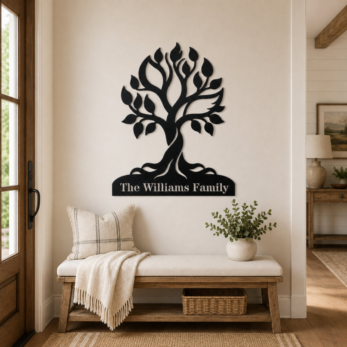 Personalized Tree of Life Family Name Metal Sign