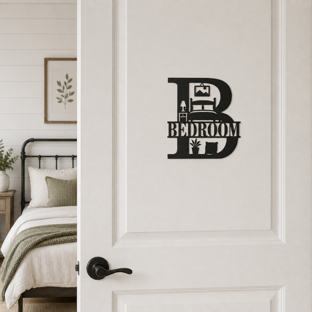Bedroom Metal Wall Sign – Farmhouse Bedroom Door & Wall Decor