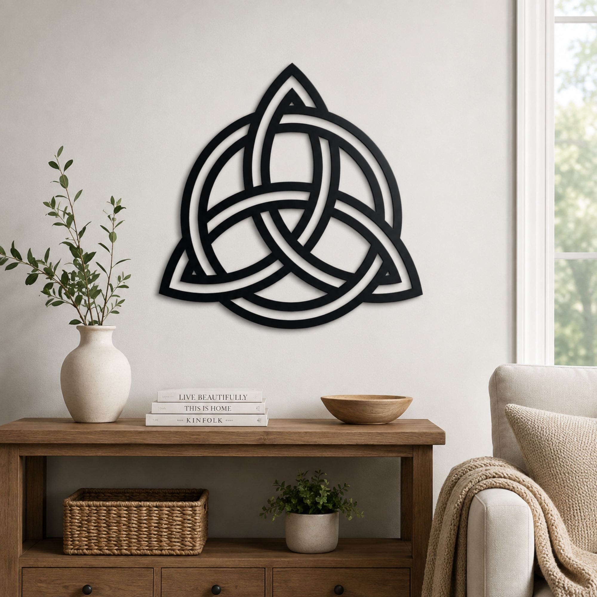 Celtic Trinity Knot Metal Wall Art – Triquetra Decor Secondary image