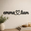 Personalized Couple Names Metal Sign with Heart