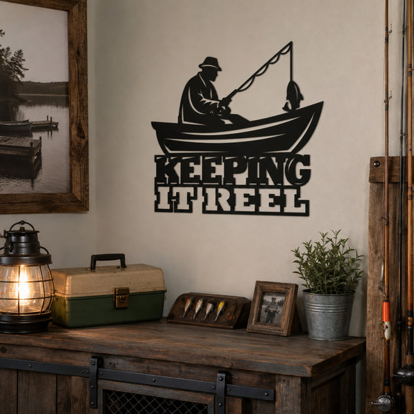 Keeping It Reel Metal Wall Art – Fishing Decor