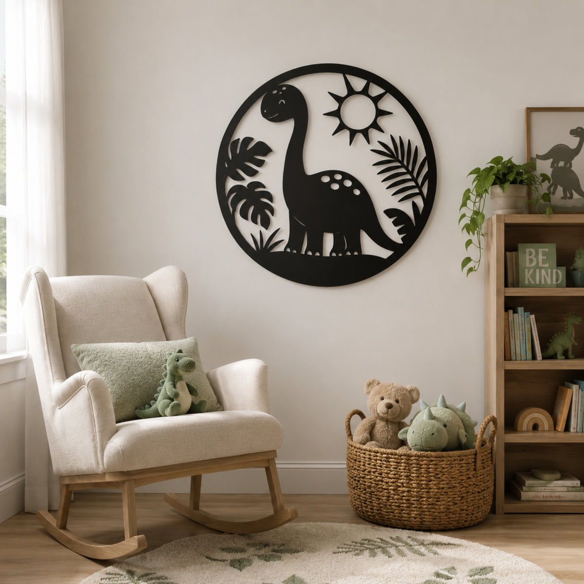 Dinosaur Metal Wall Art – Nursery & Kids Room Decor